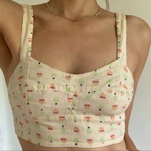 Vintage ESPRIT cropped bustier linen